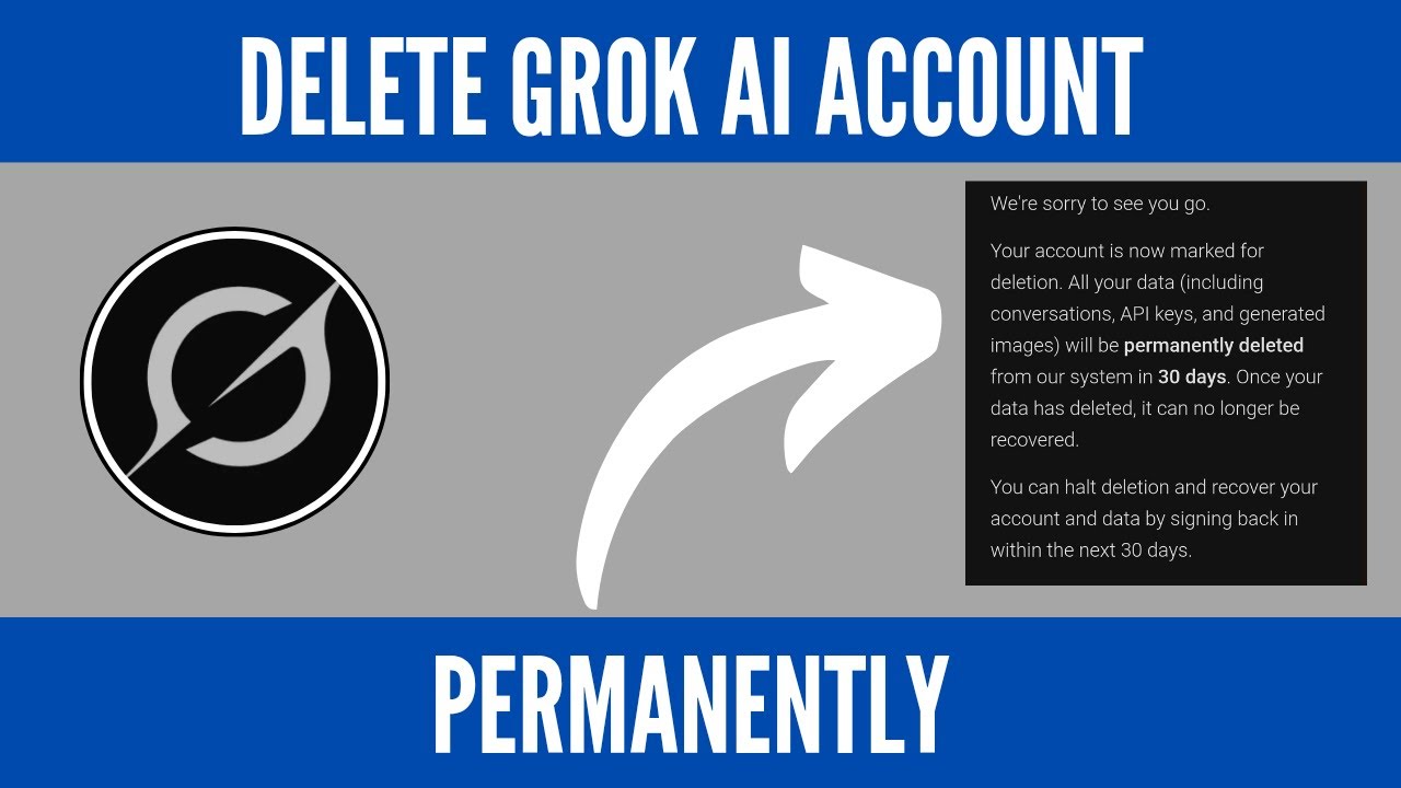 Can we delete a Grok ai account