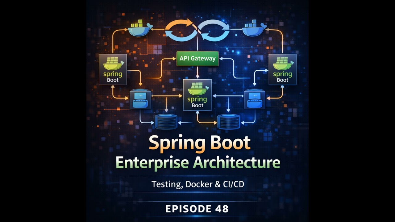 EP 48: Spring Boot Enterprise Architecture: Testing, Docker & CI/CD