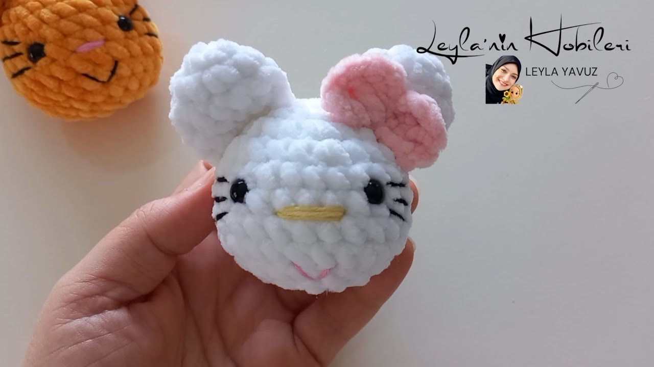 Amigurumi Hello Kitty anahtarlik anlatımı 🌿