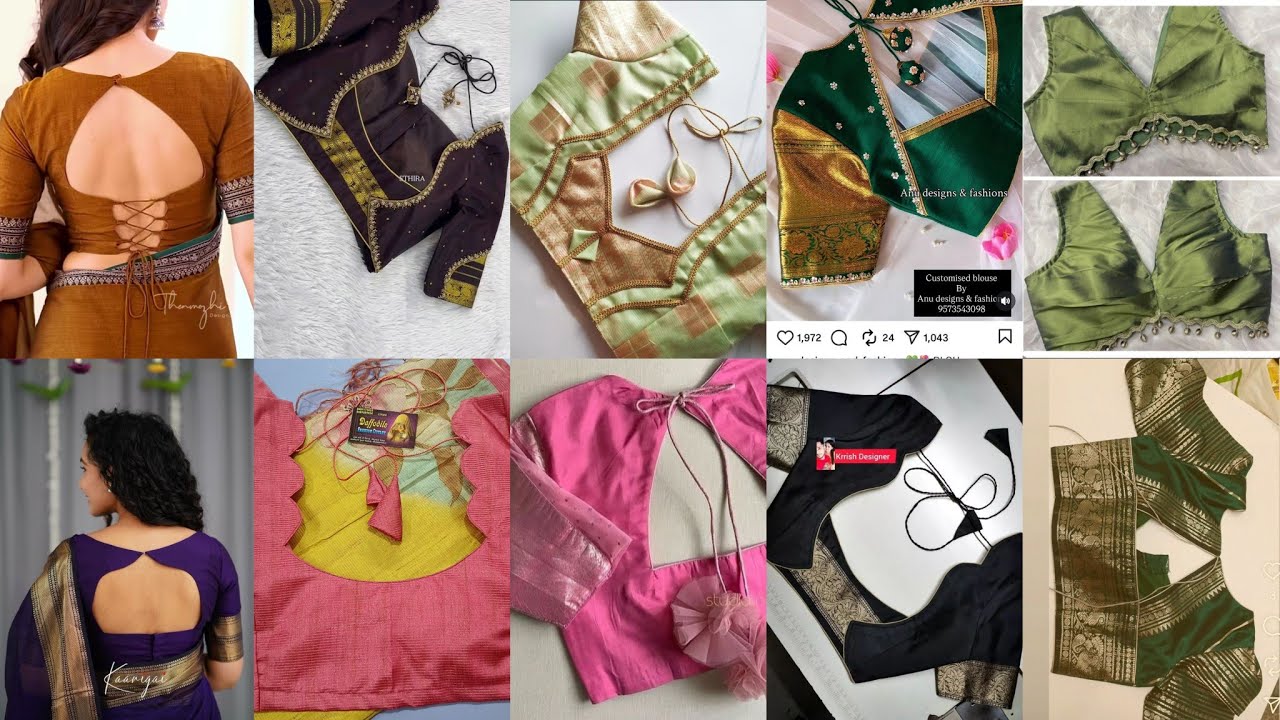 Back neck blouse designs new model ||  blouse design new model || New blouse | deep neck blouse