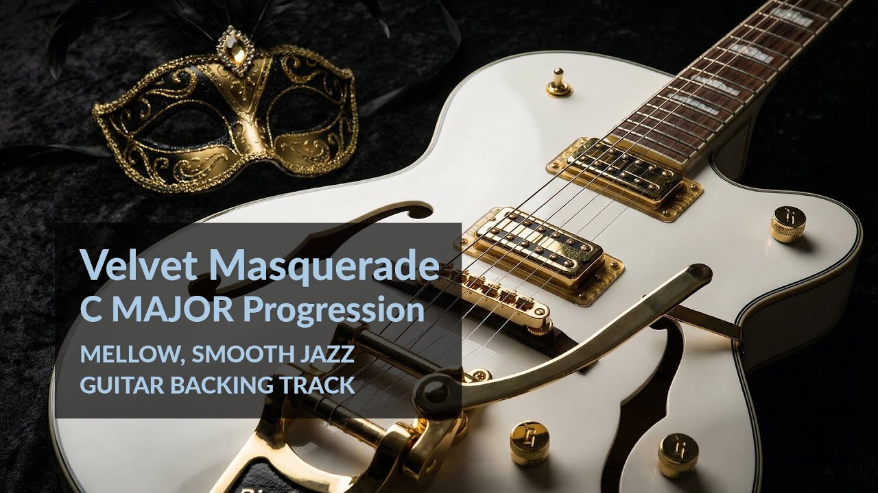 C MAJOR - Velvet Masquerade (Jazz Guitar Backing Track)