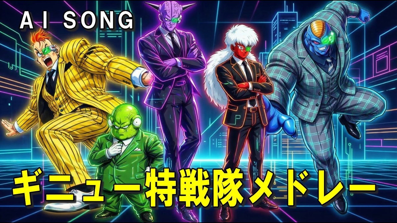 【筋トレBGM】ギニュー特戦隊全曲メドレー　「最強のエリート部隊ファンソング集」フル【AI楽曲/Dragon Ball Fan Made】