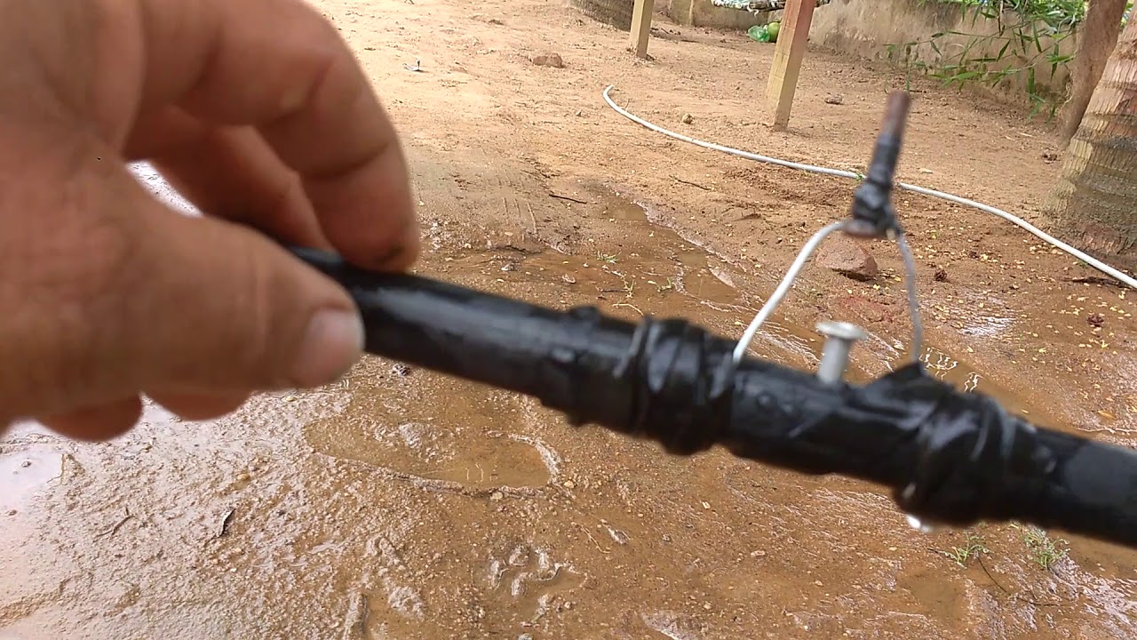 Micro aspersor caseiro feito com arribite