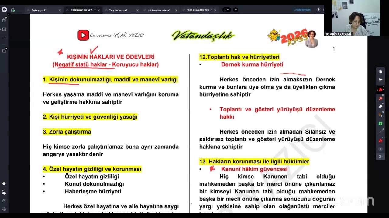 TOMRİS AKADEMİ Vatandaşlık Özet