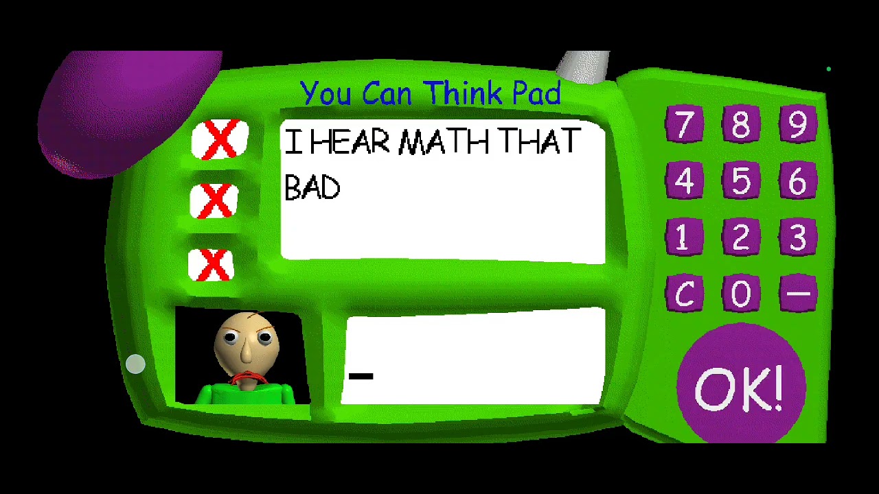 Playing baldi in my uncle's car 