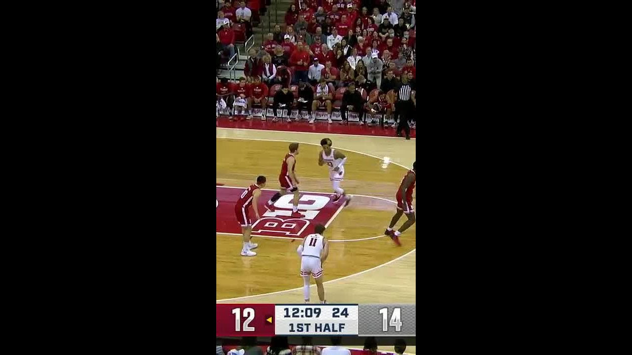 John Blackwell  Makes 2 Pointer & Gets the And-1 vs. Nebraska | Wisconsin Men's Basketball