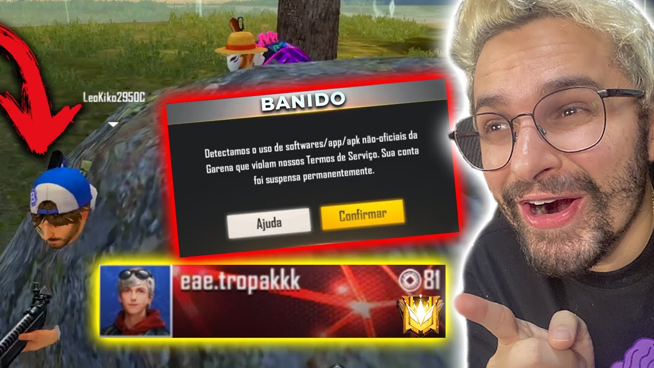 ELE FOI BANIDO AO VIVO NO FREE FIRE E PERDEU A CONTA PARA SEMPRE!!