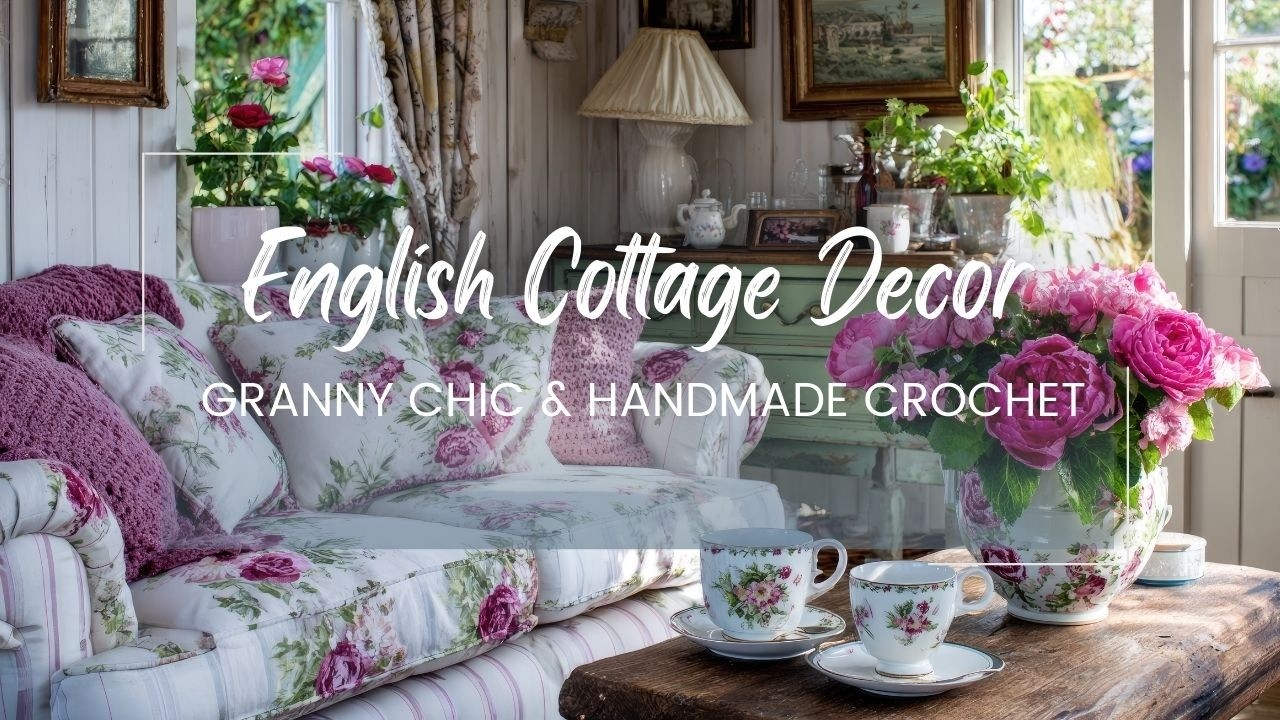 English Cottage Decor Ideas: Timeless Vintage Granny Chic & Handmade Crochet Design