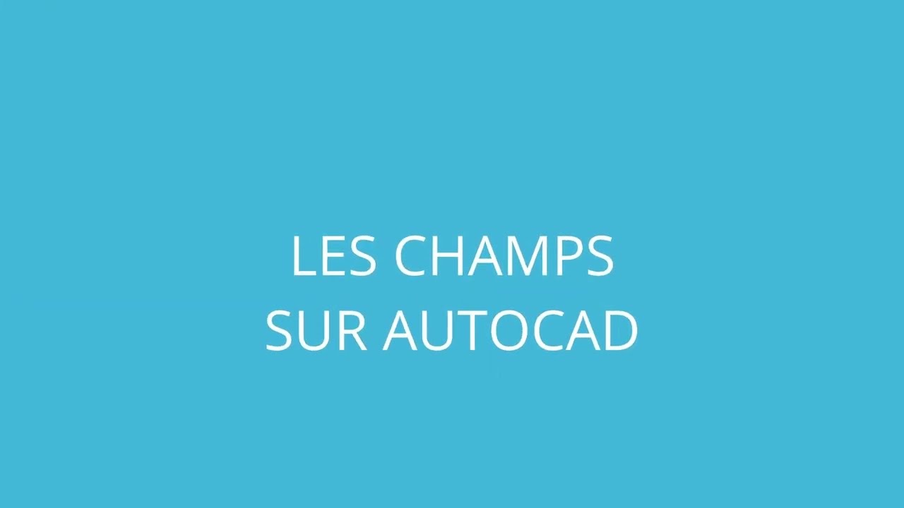 AUTOCAD : les champs