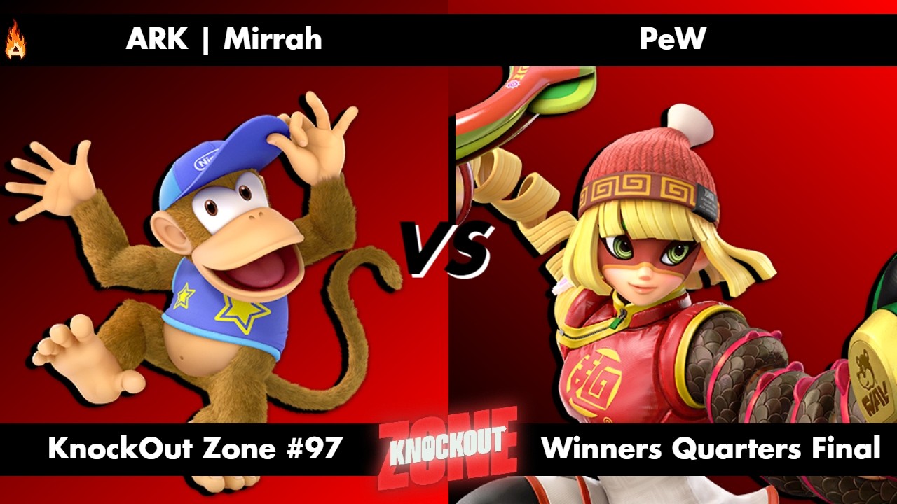 KnockOut Zone #97 - SSBU Winners Quarters Final - Mirrah (Diddy Kong) vs PeW (Min Min)