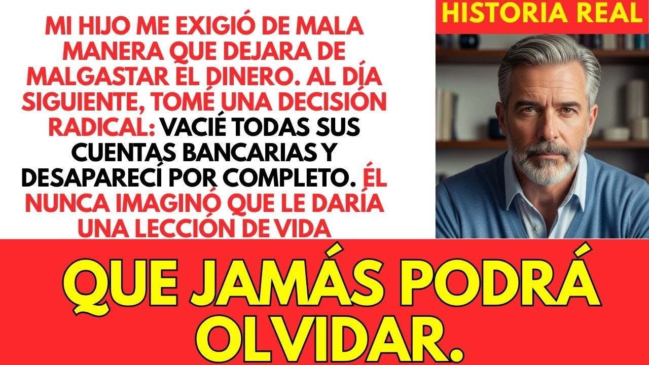Mi Hijo Dijo 'Deja De Gastar Mi Dinero'  Al Día Siguiente Vacié Sus Cuentas Y Desaparecí