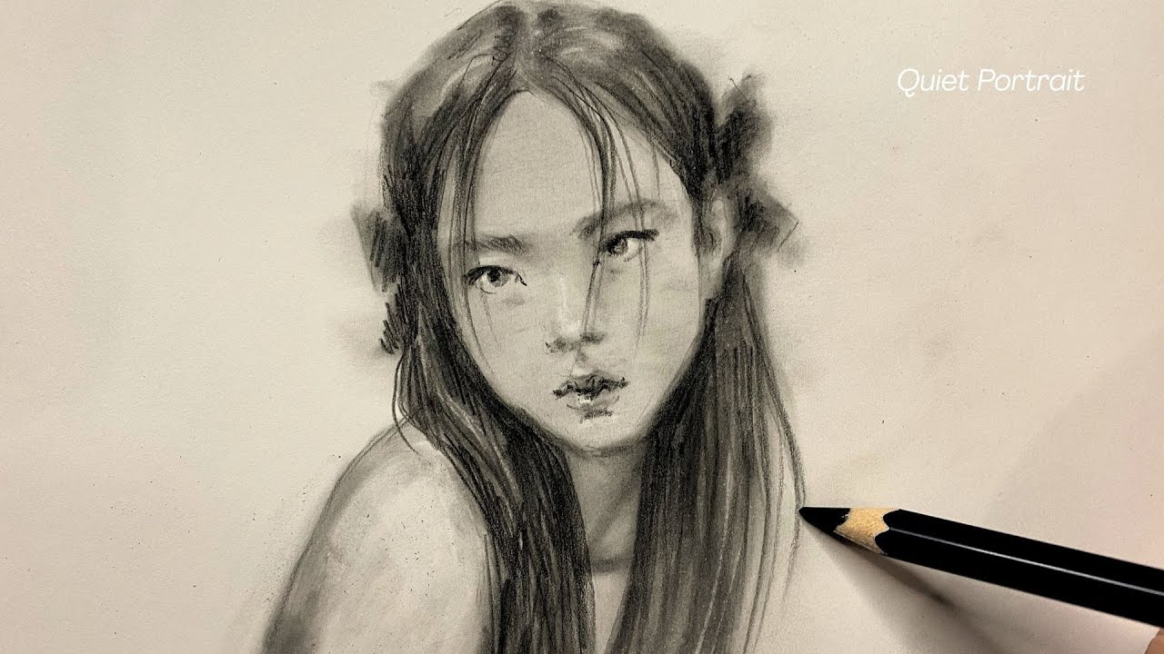 Graphite Portrait Sketch | Female Face with Soft Shading