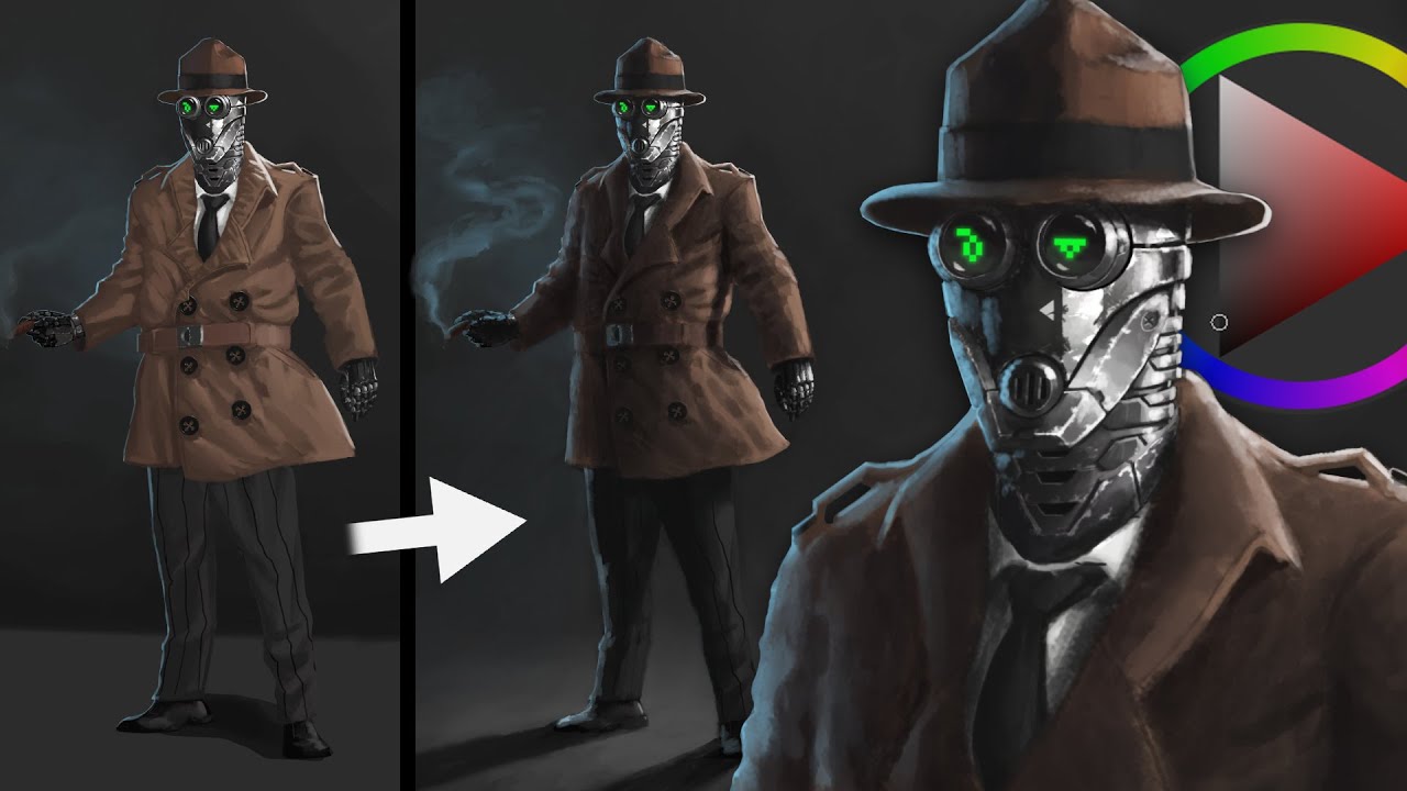 Dark Noir Shading: Paintover Lesson
