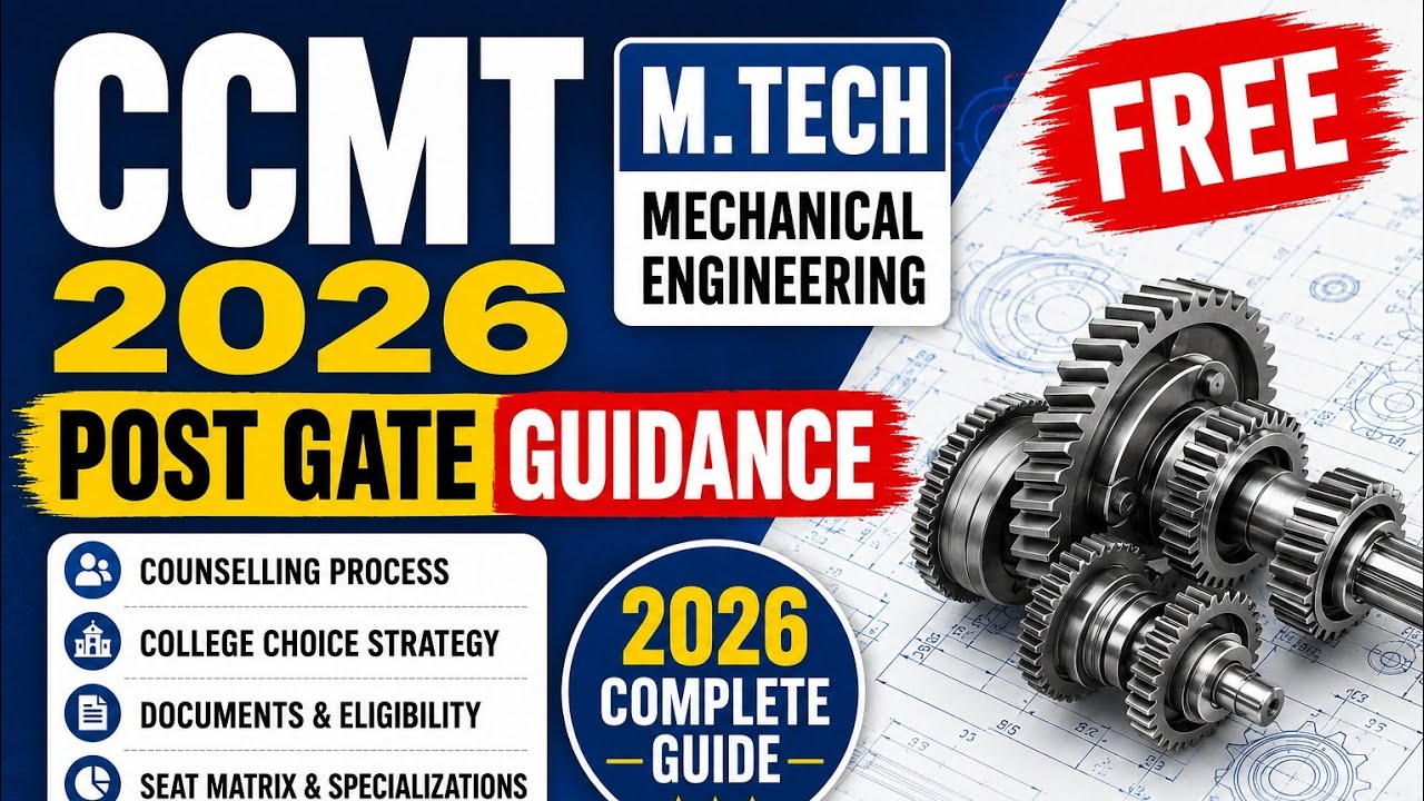 CCMT 2026 M.Tech Mechanical Engineering | FREE Post GATE Guidance | College Choice|