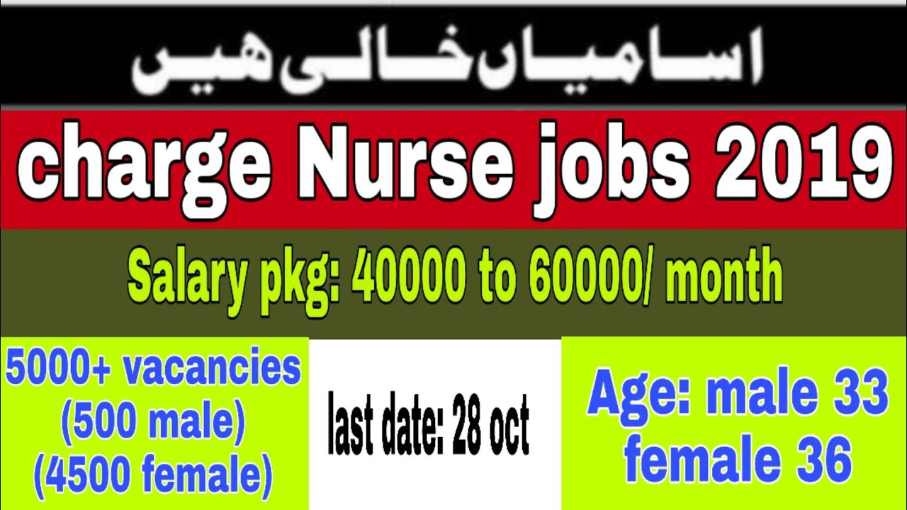 Charge nurse jobs 2019