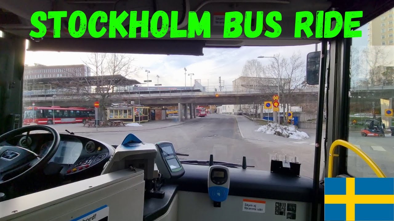 Sweden Stockholm-Sl Bus 185H Ride-From Farstanäsvägen To Farsta Centrum #137