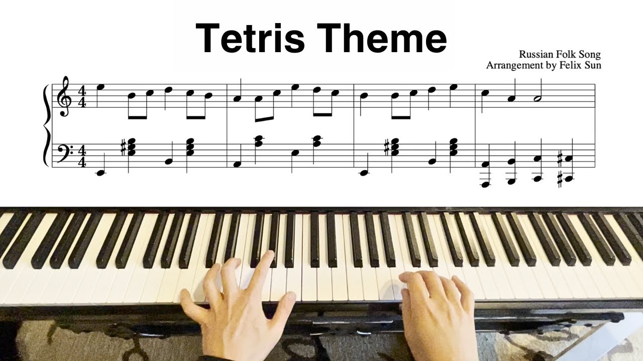 Tetris Theme (Korobeiniki) - Piano Solo w/Sheets