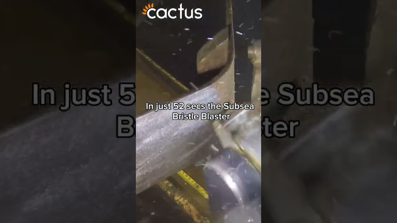 SubseaBristle Blaster underwater testing. Cleaning and profiling surfaces, subsea.