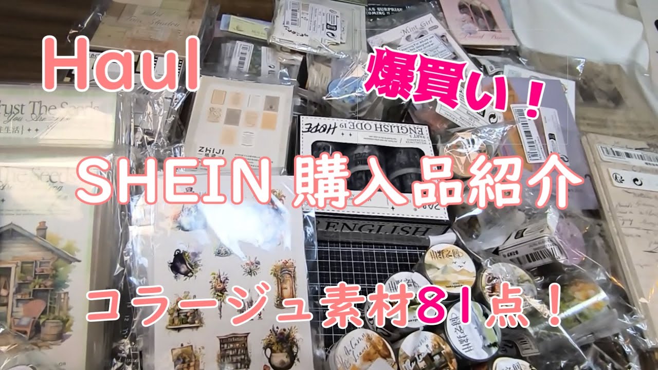 【💸SHEIN爆買い💰】コラージュ素材全81点！1000人も買ってたなんてびっくりです🙀‼️