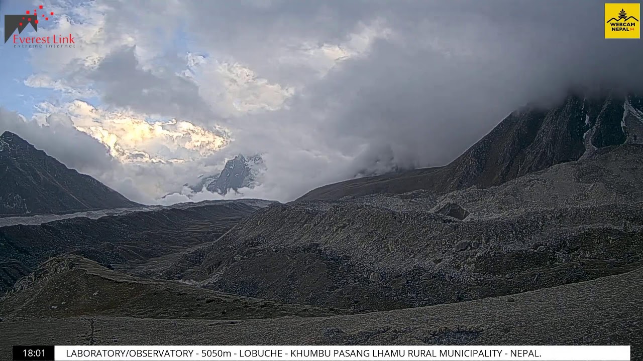 WEBCAM NEPAL LIVE: LIVE STREAMING FROM - LOBUCHE - NEPAL - ALTITUDE - 5050m