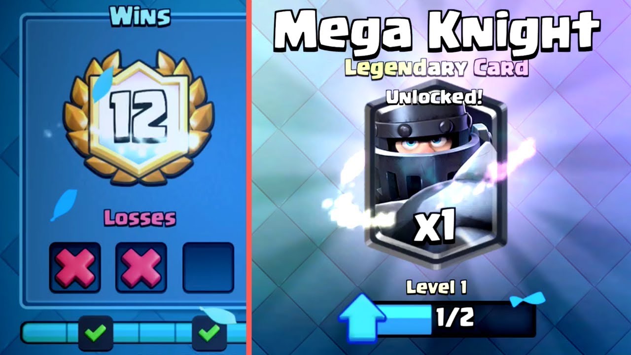 Clash Royale - 12 WINS FIRST TRY! Mega Knight Challenge