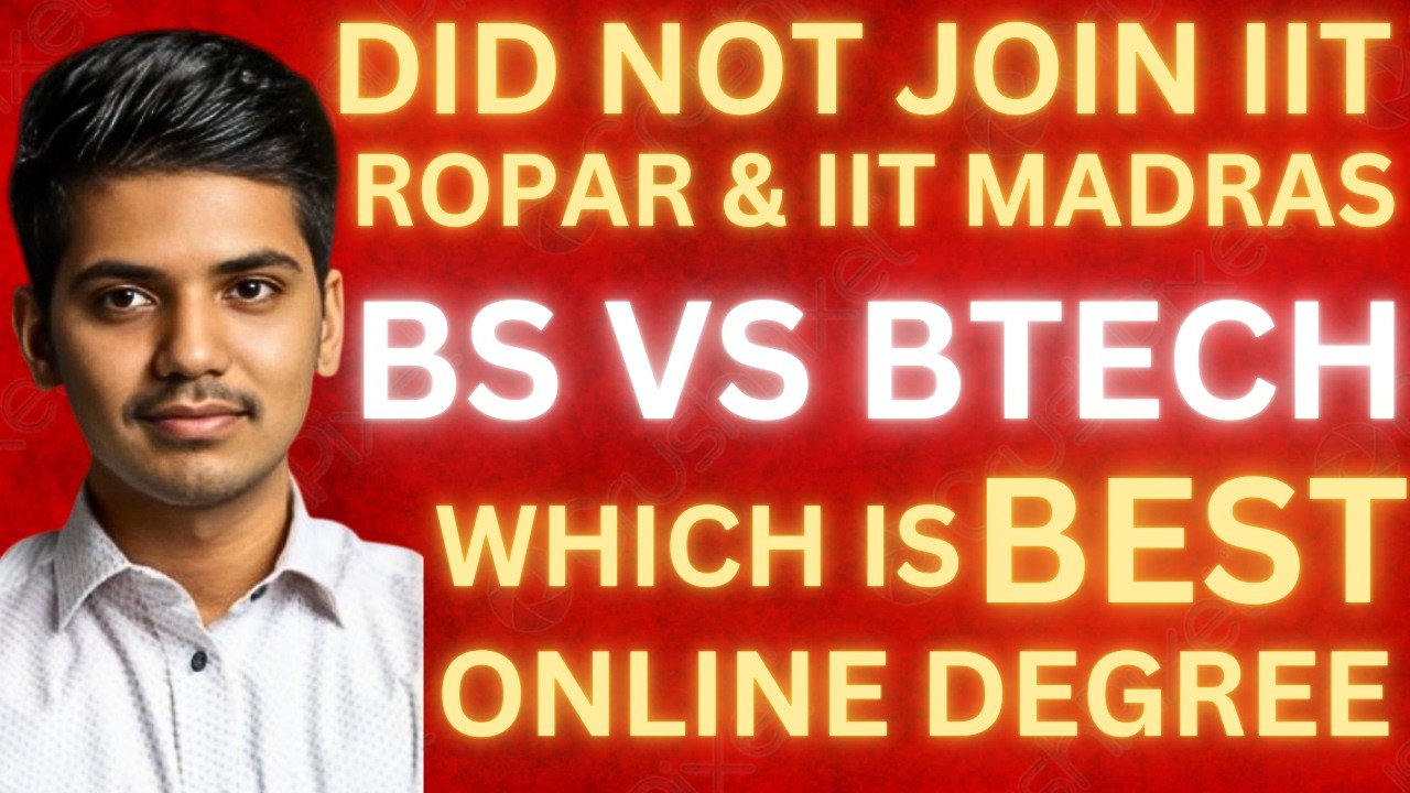 BS Alumni on Not Joining IIT Madras MTech & IIT Ropar MS, BS VS BTech,Is IITM BS BEST Online Degree?