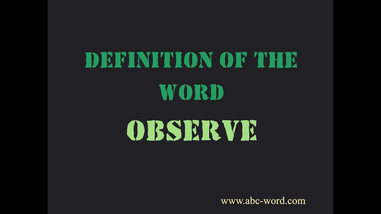 Definition of the word 