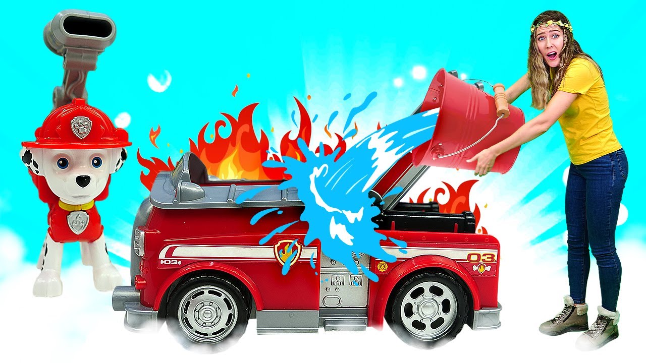 La Patrulla Canina y un camión de bomberos. La Guardería Infantil. Vídeos  para niños de Paw Patrol
