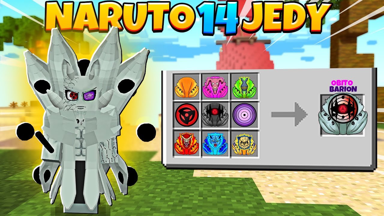 Naruto JEdy V14 обзор обновления в Minecraft PE // Naruto Jedy лучший мод наруто
