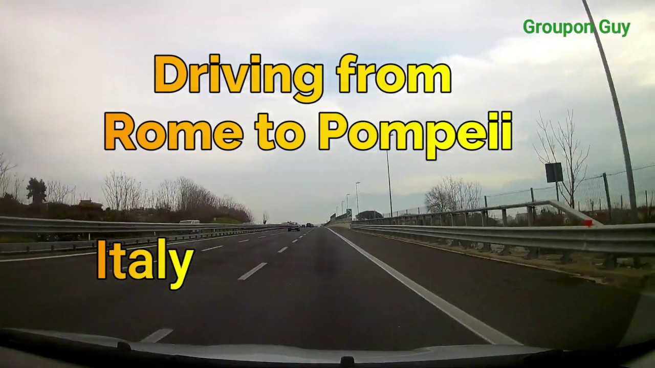 Driving the streets of Pompeii - how we got to the old city.
