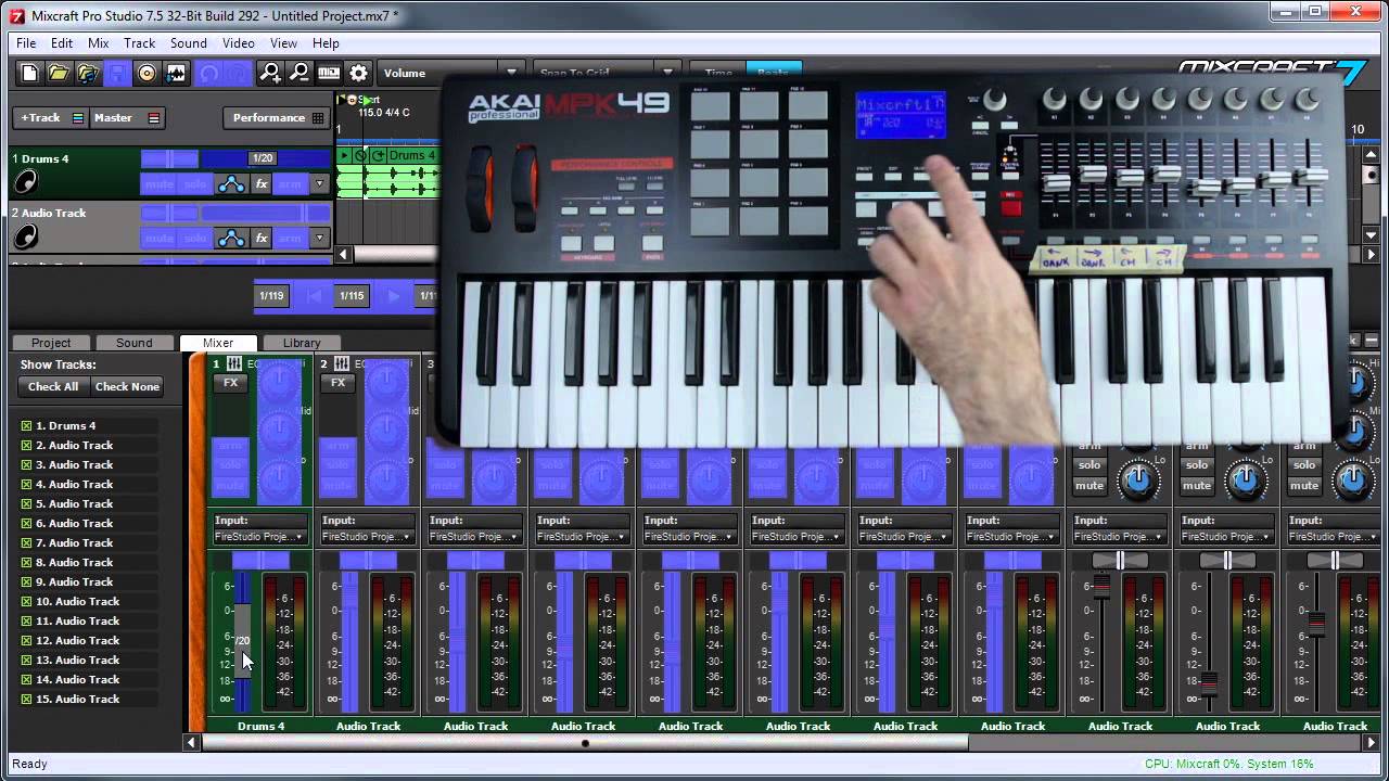 Mixcraft 7 Control Surfaces: Using MIDI Transport and Fader Controllers