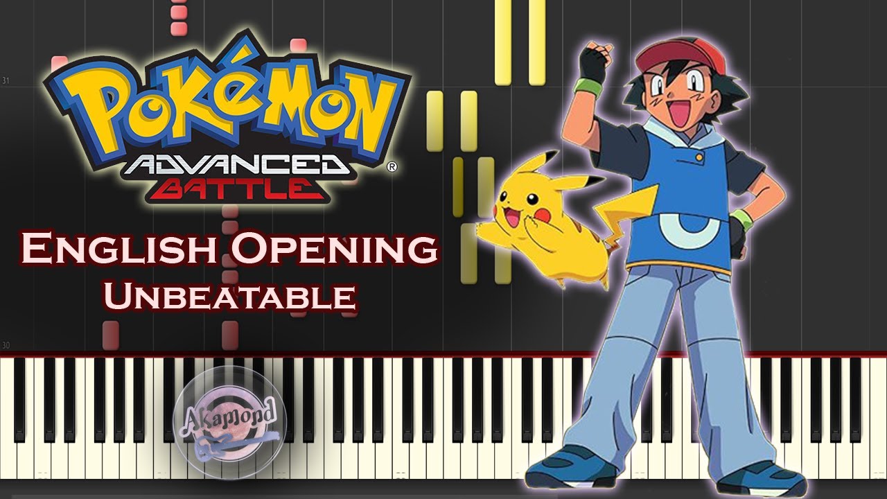 Pokemon Advanced Battle Opening Piano Cover / Synthesia Tutorial