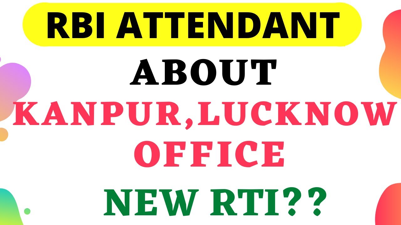 RBI Office Attendant RESULT 2021| NEW RTI | ABOUT KANPUR, LUCKNOW OFFICE