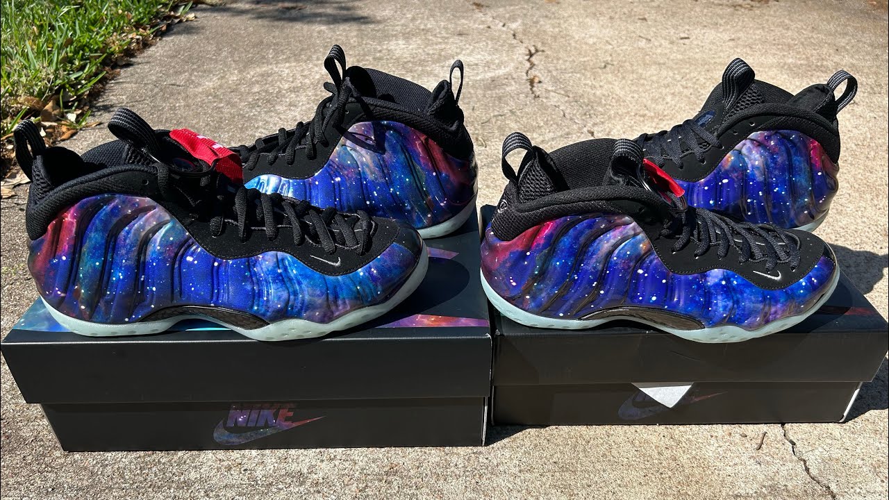 Nike Air Foamposite One Galaxy 2025 OG Retro Replica VS Retail WITH GLOW