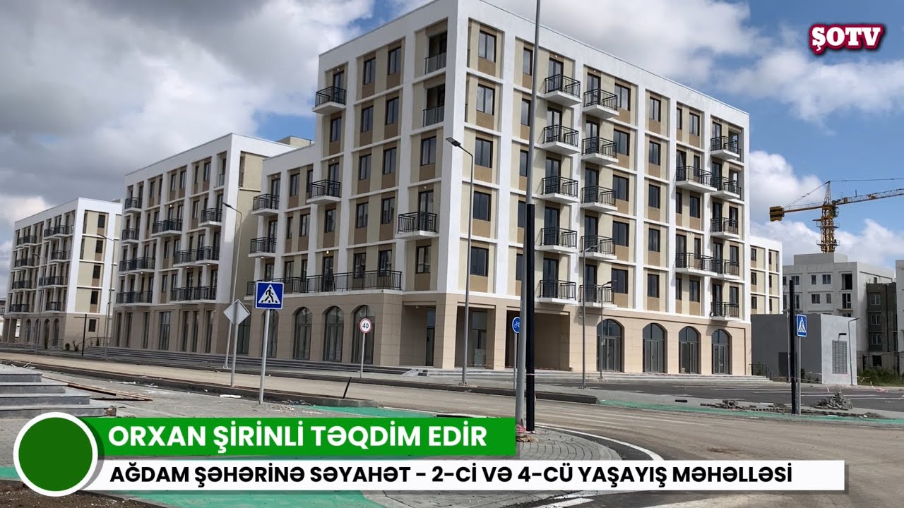 Ağdam şəhərində işlər sürətlə aparılır - Yeni binalar tikilir, parklar salınır - Ən son görüntülər