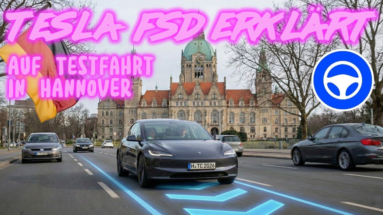 TESLA FSD und autonomes Fahren erklärt auf 30 Min. uncut Testfahrt in Deutschland! #FSD