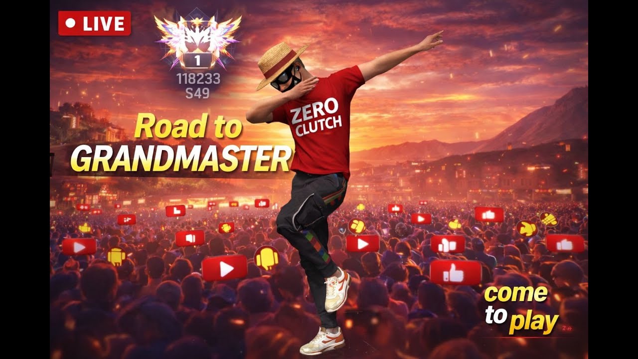 Road to Grandmaster 🏆 | Zero Clutch Rank Push LIVE 🔥 | Come To Play 💪