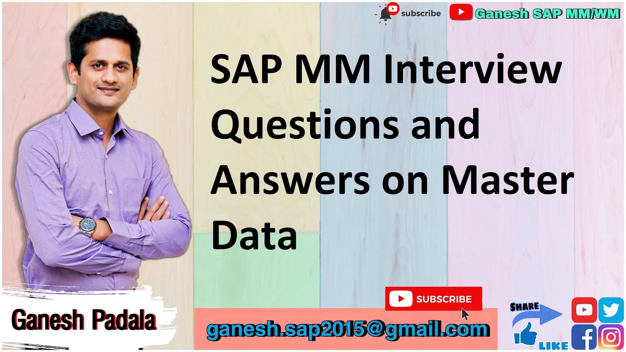 SAP MM Interview Discussion on Master Data| SAP MM Top Videos | SAP MM Self Learning Videos for Free
