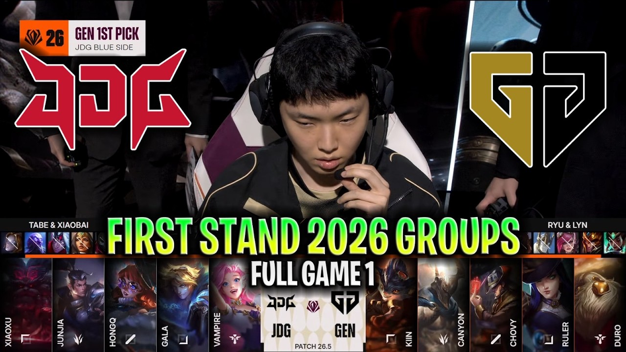 JDG vs GEN GAME 1 2026 FIRST STAND GROUPS [FULL GAME] JDG vs GENG ESPORTS G1 2026 FIRST STAND