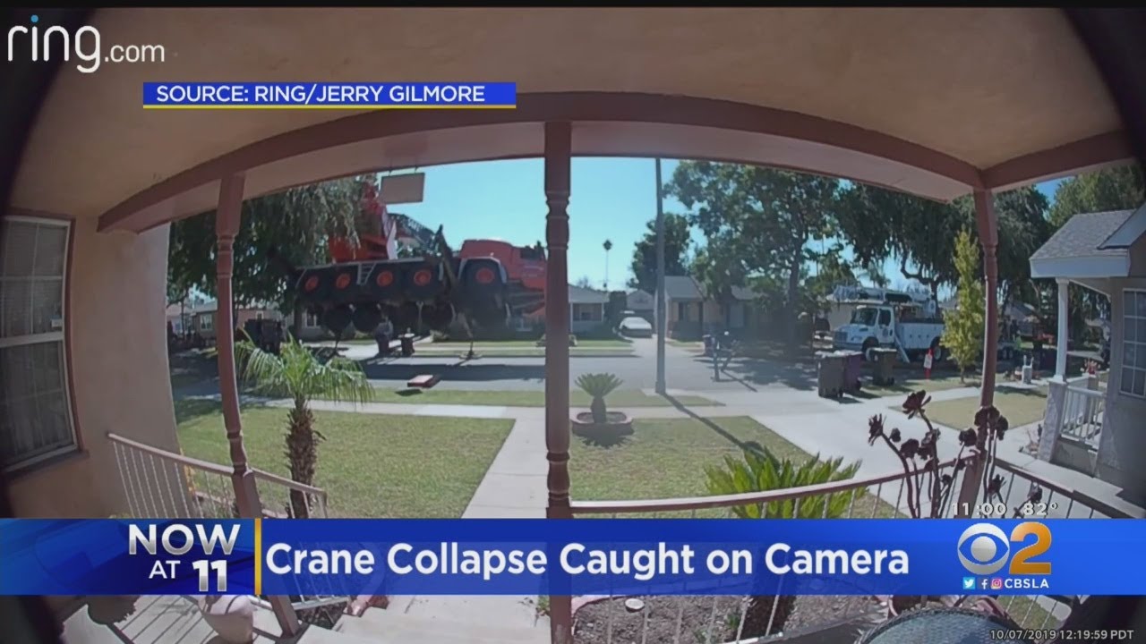 New Video: Crane Creaks Loudly As It Falls Over In Long Beach