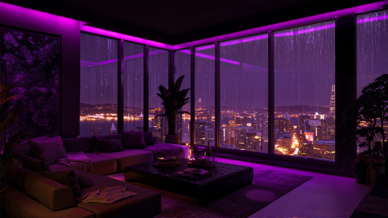 Cozy Rainy Night Bedroom 🌧️🌙 | Soft Lofi Beats for Sleep, Relaxation, Study & Peaceful Night Vibes