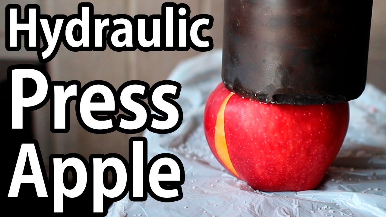 Crushing Apple with hydraulic press | Shaving Cream