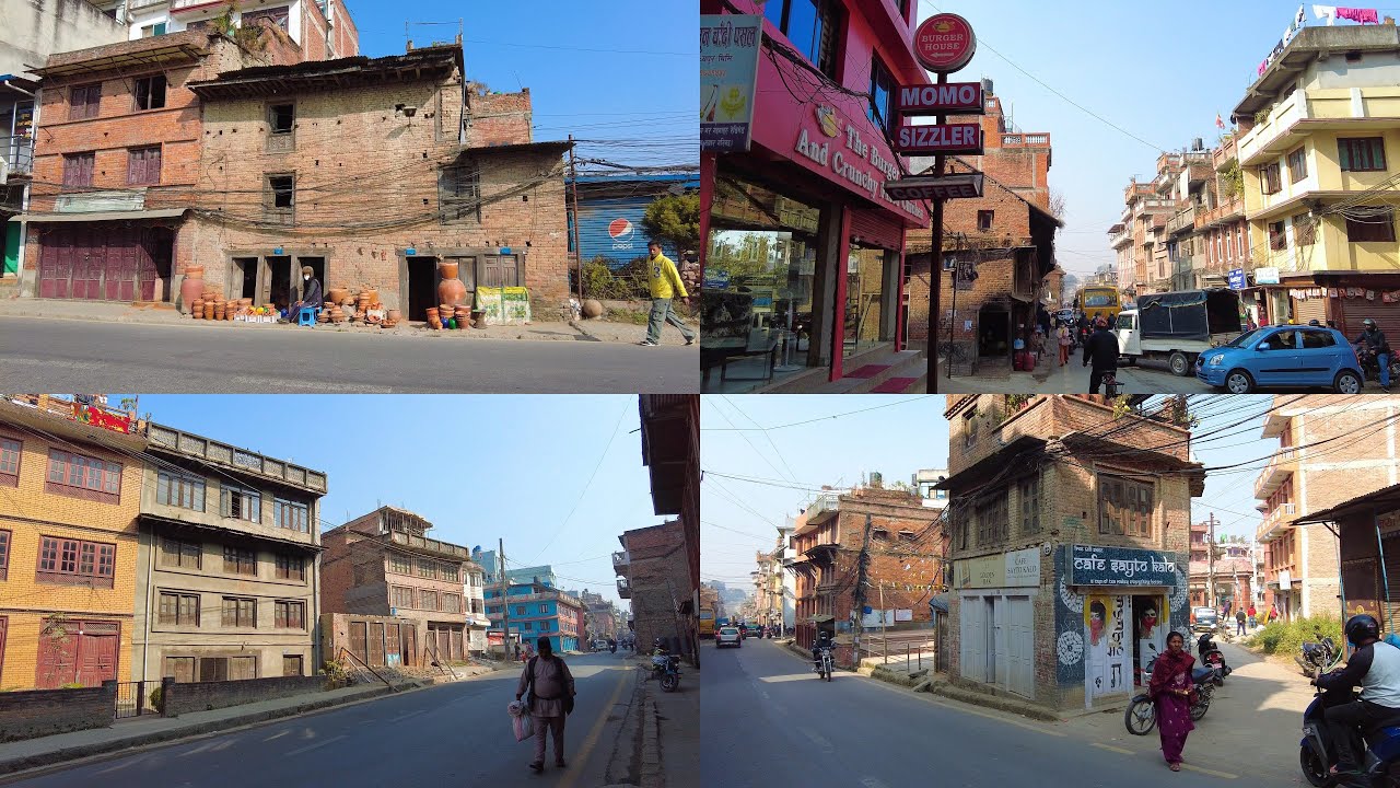 Madhyapur Thimi - Old Road BHAKTAPUR [4K🇳🇵]  Virtual Walking Tour Nov 2022