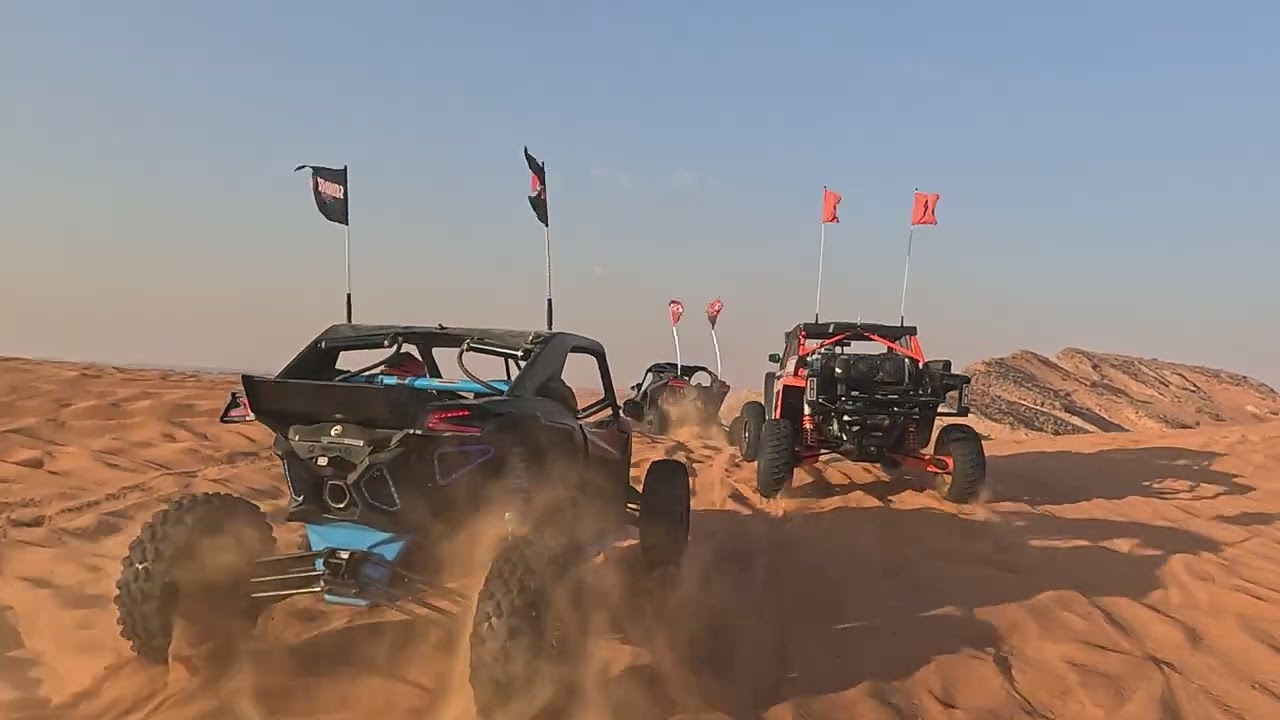 Speed UTV Maverick R Polaris Pro R Dubai sand dunes 