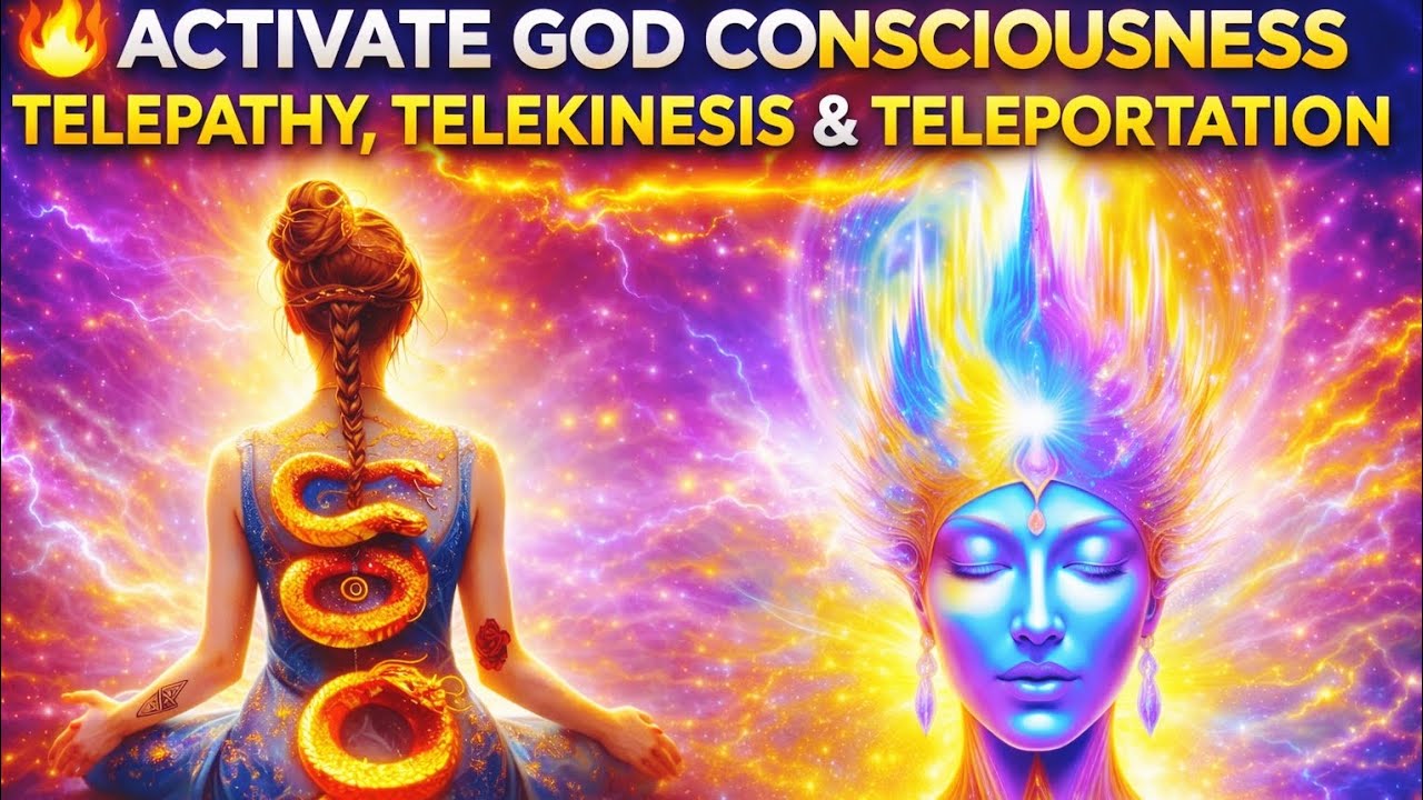 🎧 FAST Kundalini Awakening ⚡ Activate GOD Consciousness | Telepathy, Telekinesis & Teleportation
