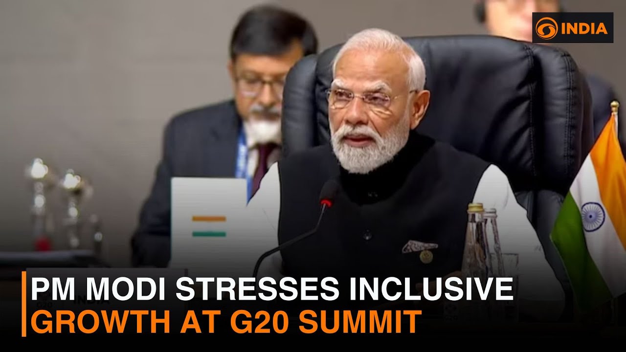 PM Modi stresses inclusive growth at G20 Summit & more updates | DD India live | 6 PM IST
