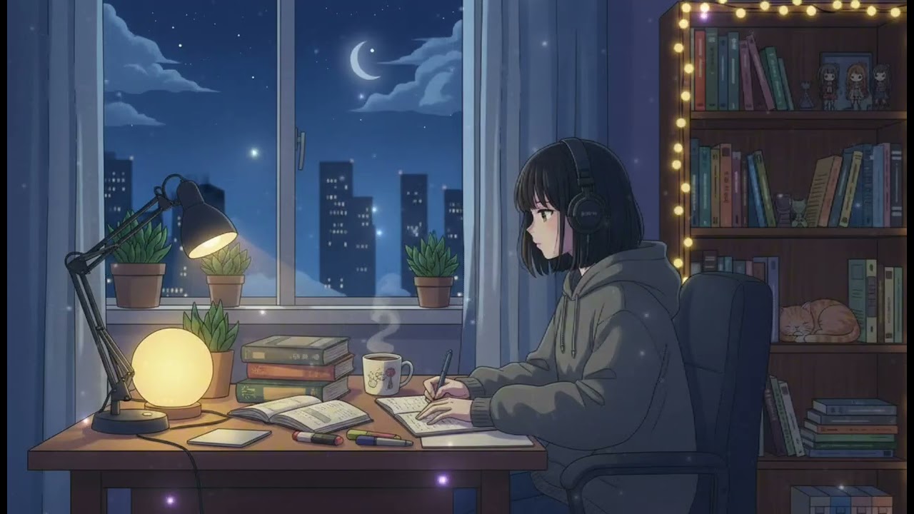 Moonlight Workspace 🌙 | Cozy Lofi for Late Night Focus & Productivity