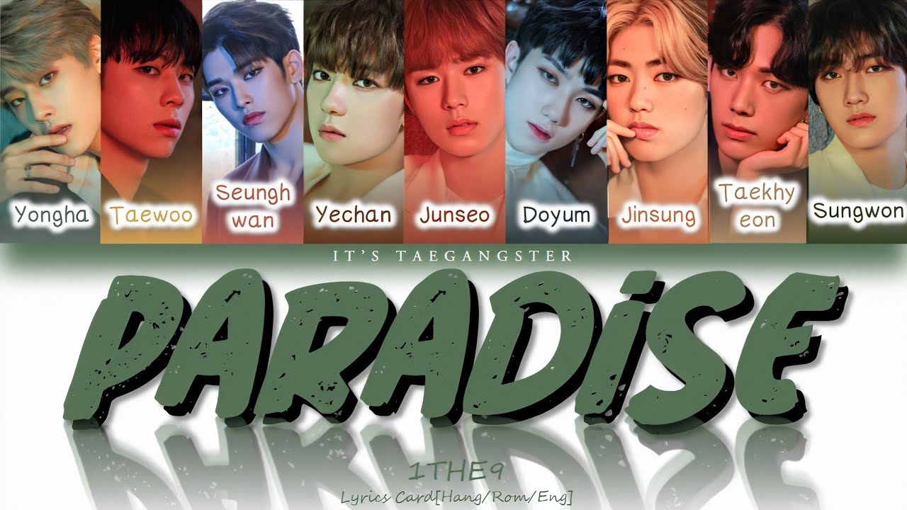 1THE9 (원더나인) - 'PARADISE' Lyrics Card [Han/Rom/Eng]