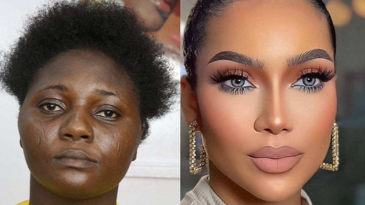 100M VIEWS⬆️ BRIDE👆VIRAL video 💣BOMB🔥😱MUST WATCH 😳 MAKEUP AND HAIR TRANSFORMATION ❤️MELANIN | BRIDE