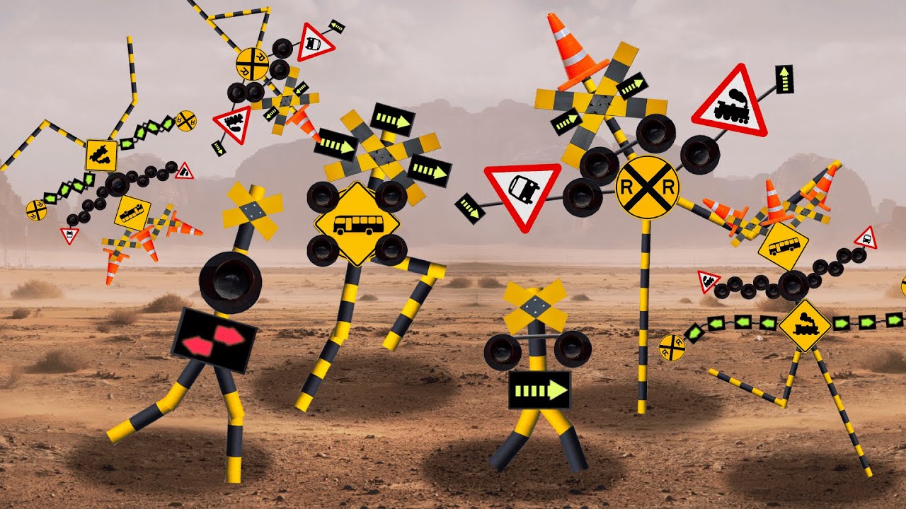 【 踏切アニメ 】とんでもなく成長する踏切機械生命体カンカン 🎉🎉🎉 Railroad Crossings Meme Animation